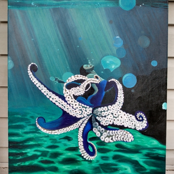 Siren song original painting 🧜 - Picture 7 of 8